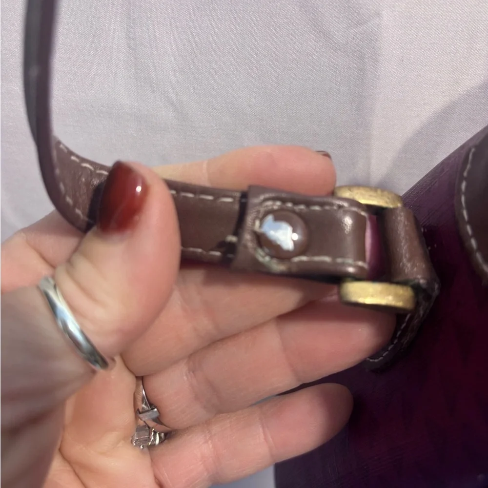 Vintage 1984 Liz Claiborne Burgundy and Brown purse great condition